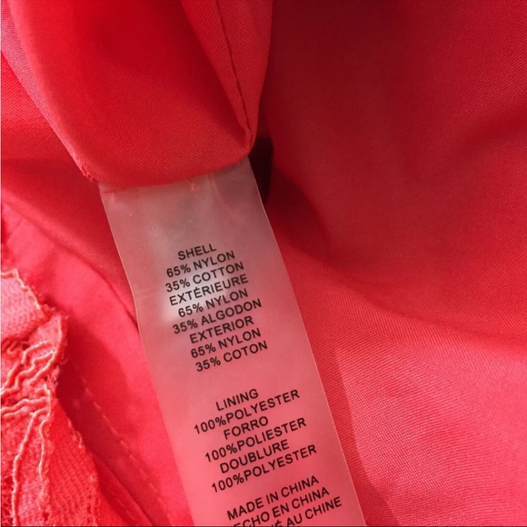 NWOT Vince Camuto Coral Lace Overlay cocktail Mini Dress size 8 ORIGINAL $180 - Picture 3 of 8